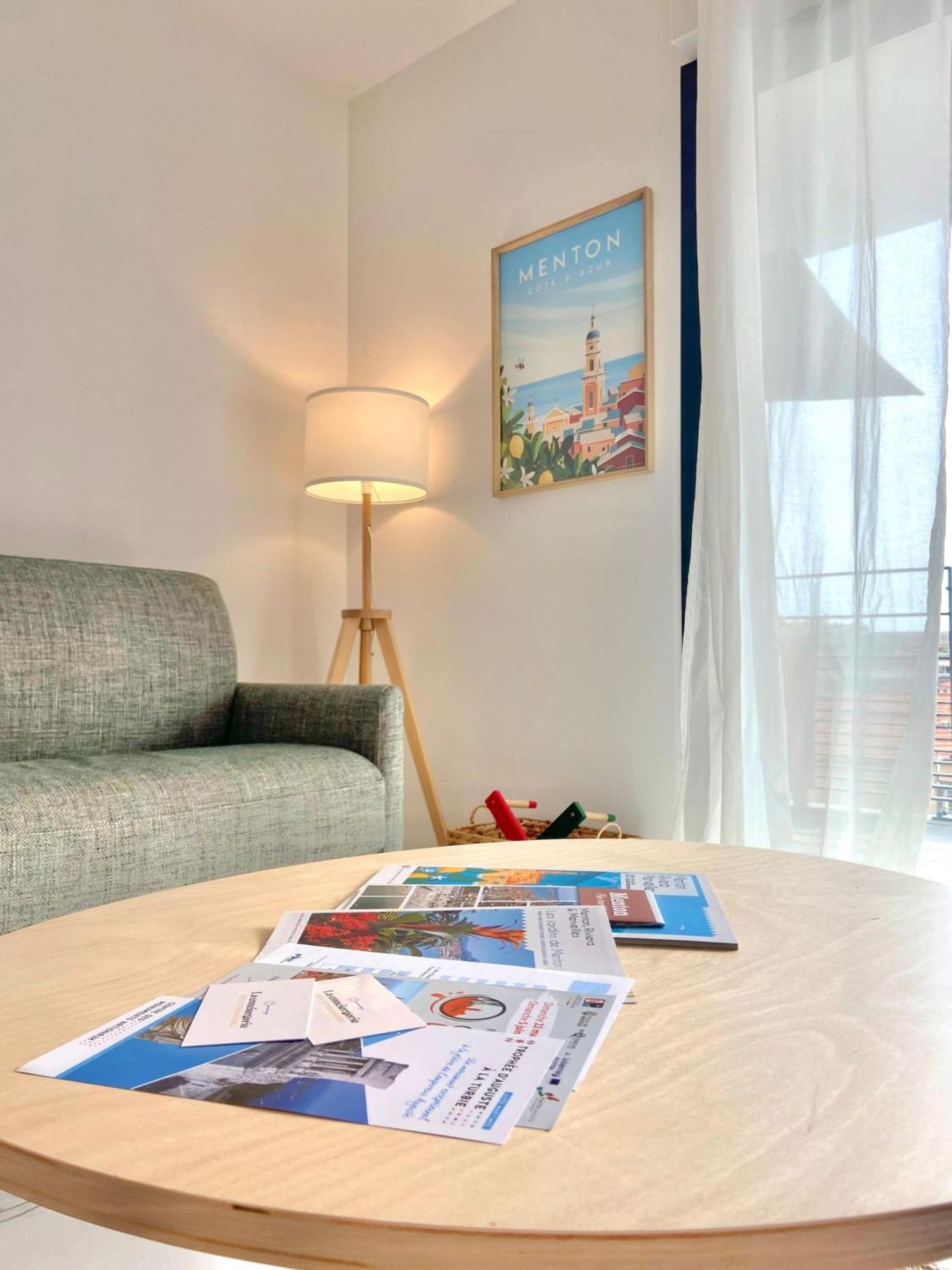'Cap Riviera' Proche Gare Et Centre Appartement Menton Buitenkant foto