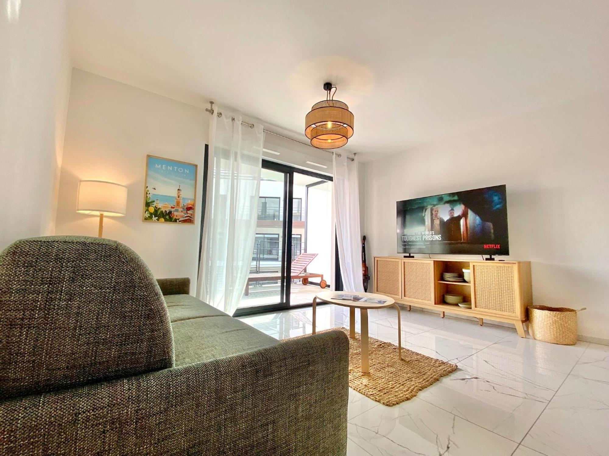 'Cap Riviera' Proche Gare Et Centre Appartement Menton Buitenkant foto