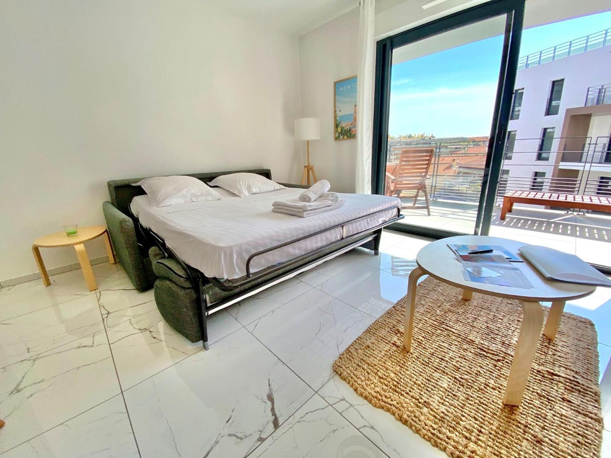 'Cap Riviera' Proche Gare Et Centre Appartement Menton Buitenkant foto